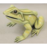 Sergio Bustamante, large painted resin figure of a frog (signed), 20ins high x 29ins wide