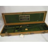 Charles Boswell brass mounted Rectine shotgun case (some damages)