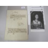 Isabella I (Queen of Castile and Aragon 1451 to 1504, Patron of Columbus), one page folio document