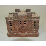 19th Century cast iron ' County Bank ' money box (at fault)