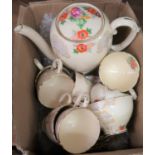 Royal Cauldon coffee set comprising of coffee pot, cream jug, sugar basin, 6 cups and 6 saucers