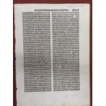 16th Century printed leaf by Wynkyn de Worde, a leaf from Capgrave's Chronicle 1516