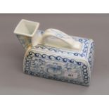 20th Century Chinese blue and white decorated bordalieu