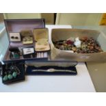 9ct Gold amethyst set dress ring, ladies Rotary wristwatch and a quantity of various costume