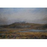 M.C. Hardy, oil on canvas, extensive landscape, signed, 12ins x 24ins, gilt framed