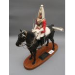 Beswick Connoisseur model of a lifeguard trooper, in mounted review order for ceremonial duties,
