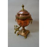 Early 19th Century brass mounted copper samovar