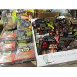 Quantity of Star Wars micro machines and Hasbro Star Wars figures, in original blister packs