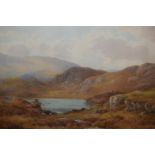 Frederick Boisseree, watercolour, extensive landscape ' Moel Siabod from Llyne Coryn ', 12.75ins x