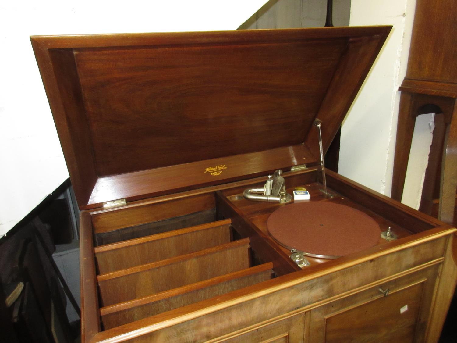 William Whiteley Limited ' Natural Tone ' floor standing wind-up gramophone, in mahogany case, 33. - Image 2 of 2