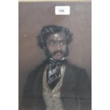 19th Century charcoal heightened in white, half length portrait of a gentleman, 15ins x 12ins,