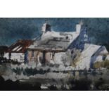 John Knapp-Fisher (1931 - 2015), watercolour ' The Empty Cottage, Pembrokeshire ', signed and