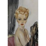 David Wright, set of twenty mid 20th Century coloured prints, glamorous lady studies, mounted,
