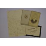 Charlotte Bronte, an autograph letter, signed, to Mrs Grant at Oxenhope notifying her that her