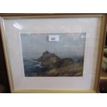 H. Gordon, gouache, view at Gurnards Head, Cornwall, signed, 7ins x 9ins, framed