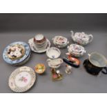 19th Century English part tea service decorated in oriental style, 19th Century Ironstone large