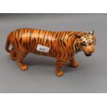 Large Beswick pottery figure of a tiger, approximately 12ins long