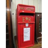 Reproduction metal post box with key