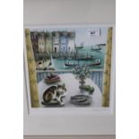 Rebecca Lardner, pair of signed coloured prints, West country harbour scenes ' Free Range ', No. 132