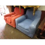 Pair of upholstered armchairs, circa 1930