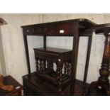 George III oak side table, the plain top above a single frieze drawer on square cut supports, 35.