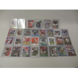 Thirty signed American football cards including Burgess, Owens and Keith McKeller