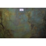 Attributed to Clarice Beckett, pastel drawing, a woodland lake, signed