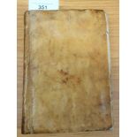 Small 17th Century Spanish vellum bound volume, ' Prosapia de Christo '