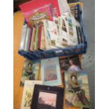Box containing a quantity of postcards, First Day covers and other miscellaneous ephemera