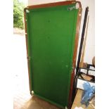 Small Riley table top snooker table with slate bed (for restoration) Also included are various