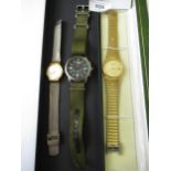 Gentleman's gold plated Roamer wristwatch in box, together with a gents radio controlled