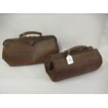 Two late 19th / early 20th Century brown leather Gladstone bags