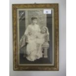 Queen Marie of Romania, full length seated portrait of Her Royal Highness with her daughter,