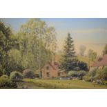 Roy Kraty, 20th Century oil on board, The Old Rectory, Upper Slaughter, Gloucestershire, signed,