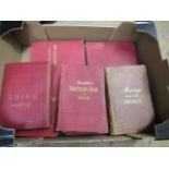 One box of eight Badeker Guides and one Murray's Guide to France, Southern Italy and Sicily, Eastern