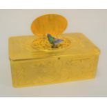 19th Century Continental silver gilt singing bird automaton musical box, the floral engraved case