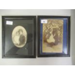Queen Alexandra, signed sepia tinted cabinet photograph by W and D Downey of the Queen, Prince