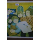 Beryl Cook, signed print, ' The Art Class ', with publishers blind stamp left side, 18ins x 17.