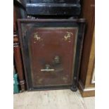 Antique Milners iron safe with key, 19ins wide x 21ins deep x 25ins high