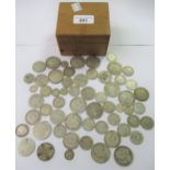 Quantity of mainly 19th Century silver coinage