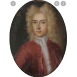 18th Century oil on copper, portrait miniature of Thomas Dalyell, 1700-1787, Captain of the City