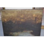 Sidney Pike, oil on canvas, the Old Priory Church, Christchurch, inscribed verso, 10ins x 14ins (for