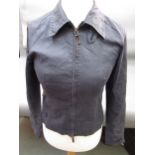 Holland & Holland, London, ladies navy blue waxed linen jacket, together with a Holland & Holland