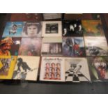 Six boxes containing an extensive collection of vinyl L.P. records, mainly 1970's and 80's rock,