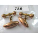 Pair of 9ct gold cufflinks 3.3g