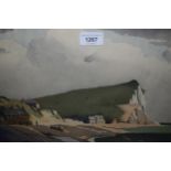 Eric Slater, signed woodblock print, ' Seaford Head Sussex ', 11ins x 14ins Does have slight