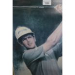 Roy Barley, artist signed Limited Edition coloured print of Sandy Lyle, together with three other