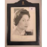 Princess Margaret, signed black and white head and shoulder portrait photograph dated 1959, 7.5ins x