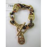 Michael Kors, gilt metal and simulated tortoiseshell bracelet