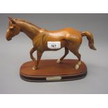 Royal Doulton figure of a horse, ' My First Horse ', on an oval wooden base, with original box